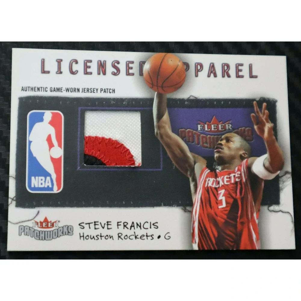 2003-04 FLEER PATCHWORKS STEVE FRANCIS LICENSED APPAREL 3 COLOR PATCH  #D 17/150